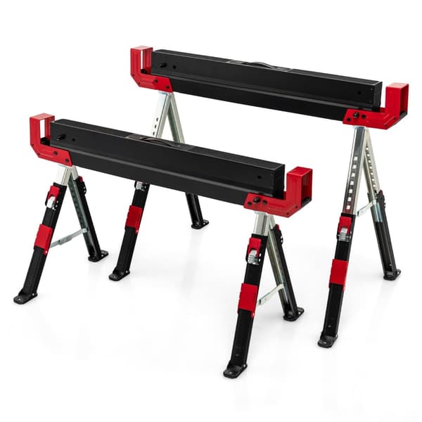 Justerbart hopfällbart sågbockset, stål, 2-pack, 61,5–82,7 cm