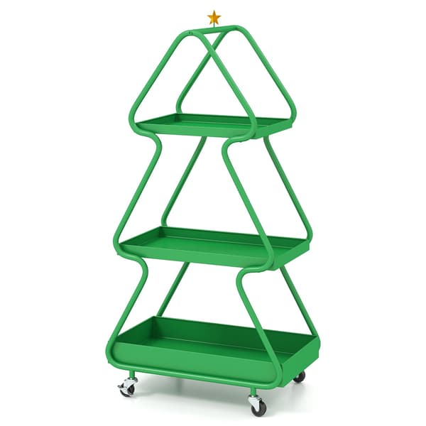 Juletrevogn – 3-etasjes metalloppbevaring