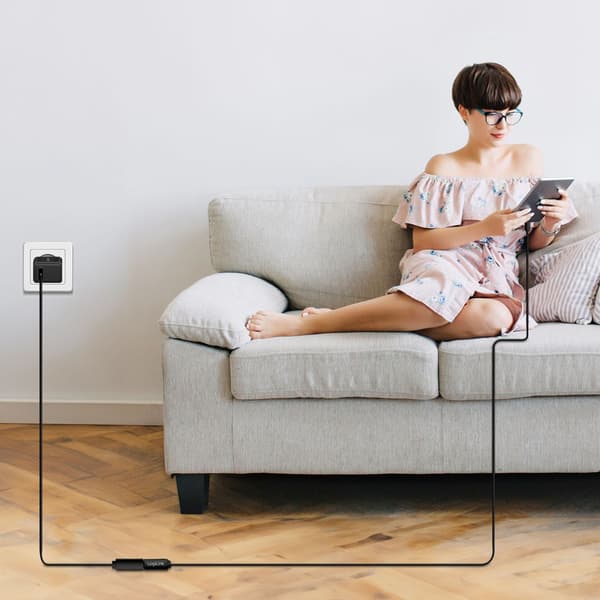USB-C forlængerkabel, 60W, 3m, sort