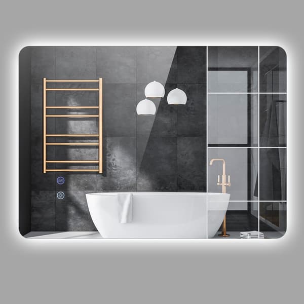 LED-baderomsspeil, 70x50 cm, antidugg, justerbart lys