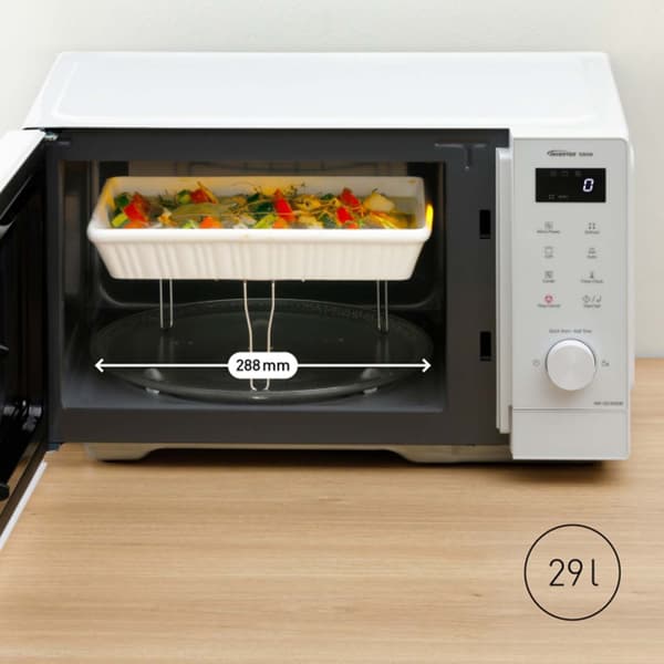 Mikrovågsugn 29L 1000W, Vit