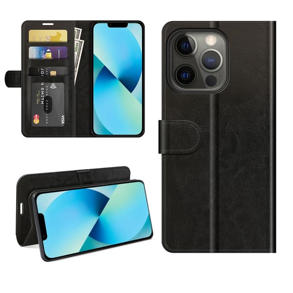Wallet-deksel til iPhone 13 - Svart