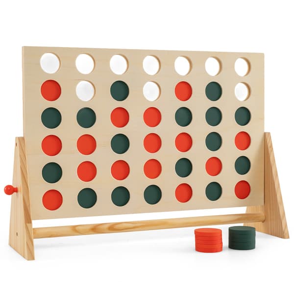 Jumbo träspel Connect 4 med 42 bitar