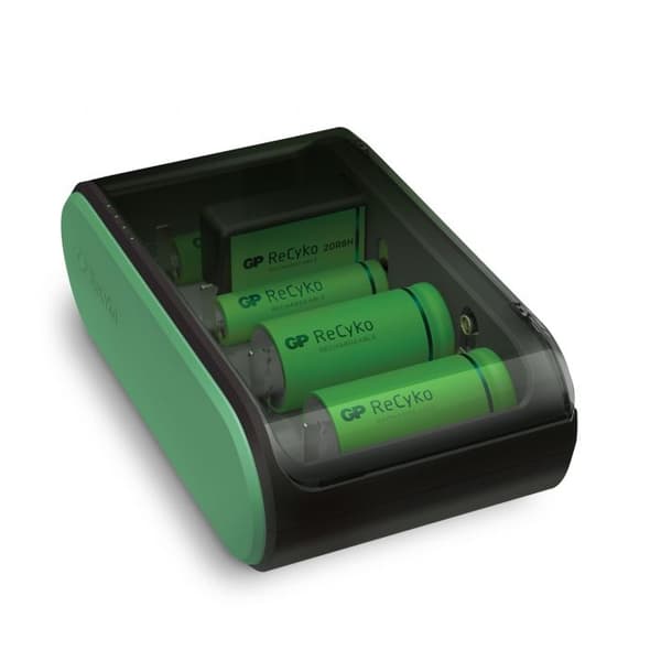 Batterioplader universal GP. Til AA / AAA / 9V / C / D (USB)