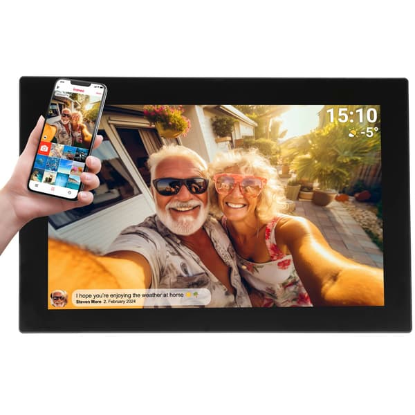 Digital fotoramme 10,1" WiFi, FRAMEO-software, sort