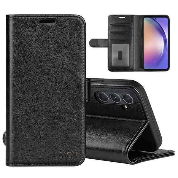 Wallet etui til Samsung Galaxy A55 - Sort
