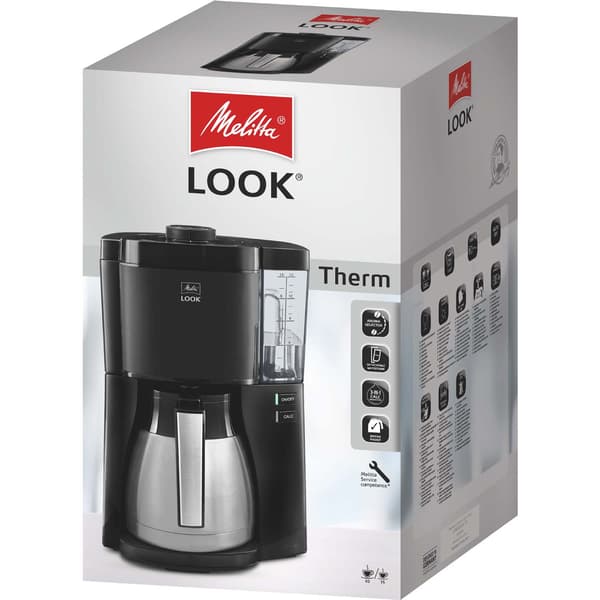 Kaffemaskine, Sort, 1,25L, Aromavælger
