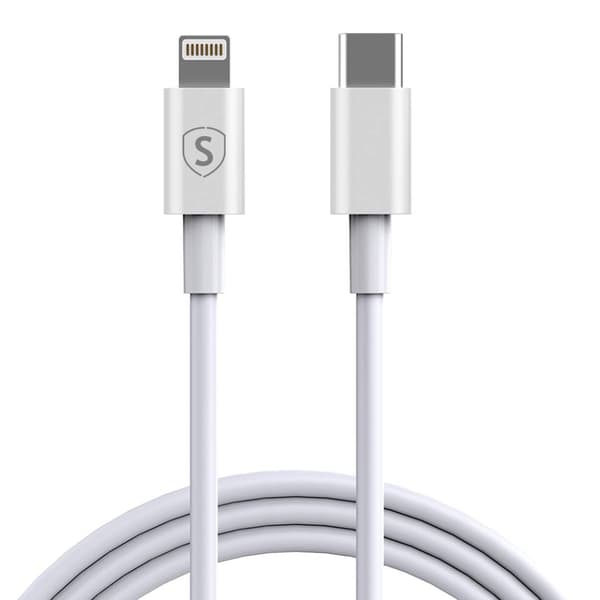 USB-C til Lightning-kabel 2,4A, 0,25m - Hvit