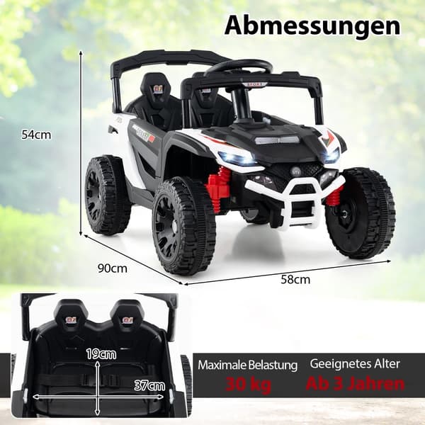 12V elektrisk barne-UTV med fjernkontroll