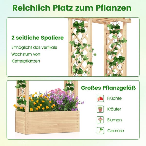 Trækrukke med espalier og drænhuller