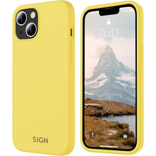 Liquid Silikonetui til iPhone 15 - Gul