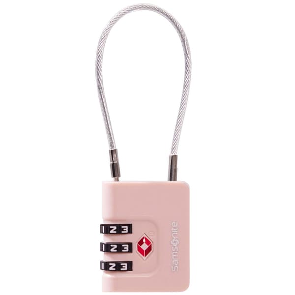 TSA-kabellås, 3-siffrig kombination, rosa
