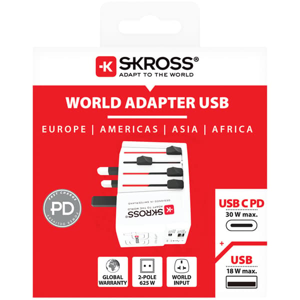 Reseadapter USB-A+C PD 30W, universal, ojordad