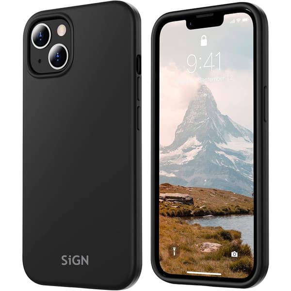 Liquid Silikonetui til iPhone 15 - Svart