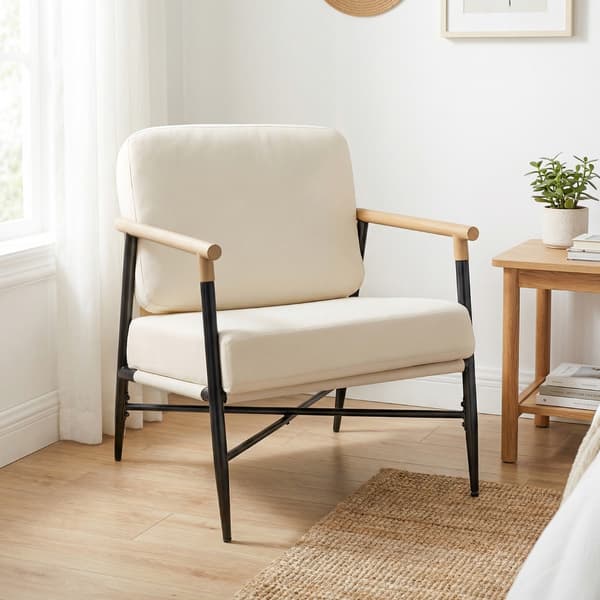 Accent lenestol, beige, avtakbare glidelåsputer