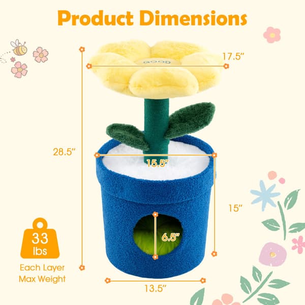 Kradsetræ til indekatte – Blomsterstol, Condo, 72 cm