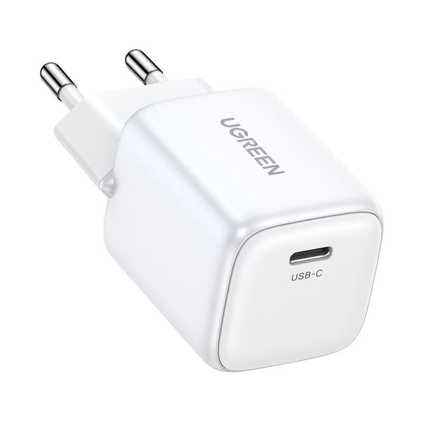 Ugreen Nexode Mini hurtiglader, GaN USB-C, 20W, PD - Hvit