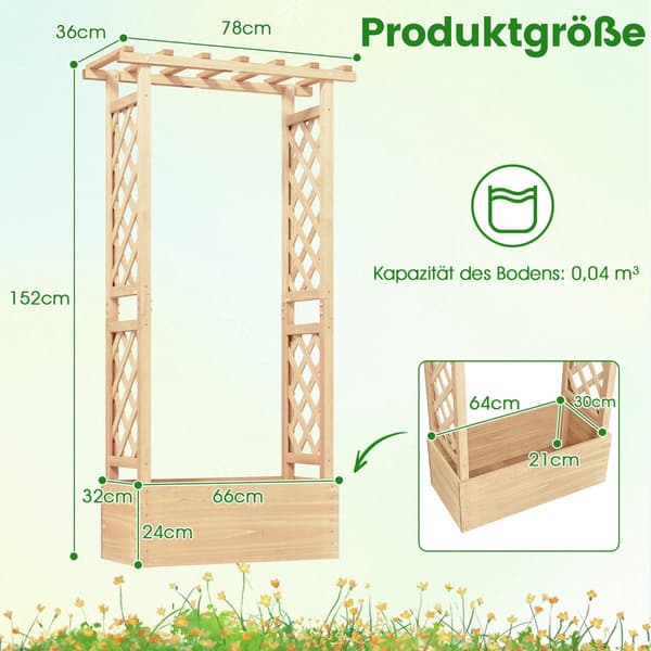 Trækrukke med espalier og drænhuller
