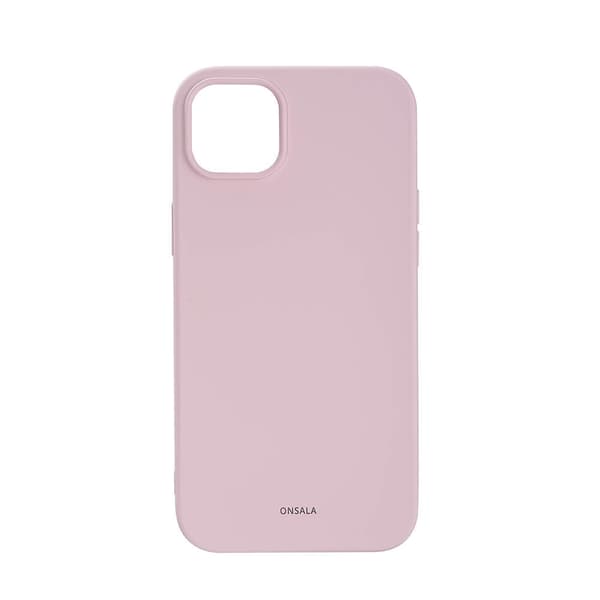 ONSALA Bakdeksel Silikon iPhone 14 Plus 6,7" krittrosa