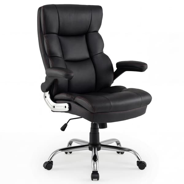 Ergonomisk kontorstol med foldbare armlæn og lænefunktion