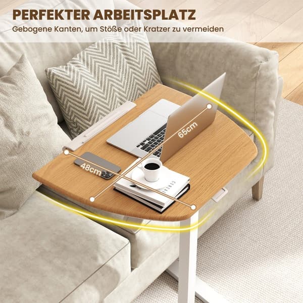 Justerbart laptopbord med vippebord og hjul