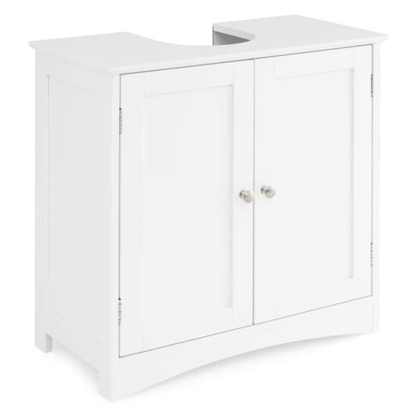 Baderomsvaskskap, 2 dører, U-utskjæring, hvit 60 cm