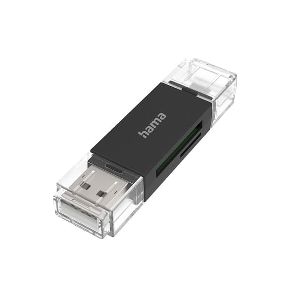 HAMA kortleser USB-A Micro-USB SD/microSD