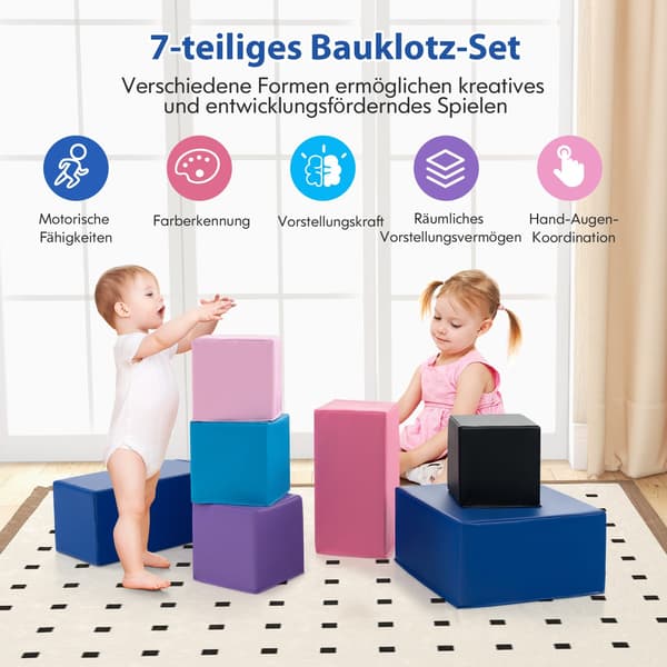 Skumbyggklossset – 7 delar, mjuka och hållbara