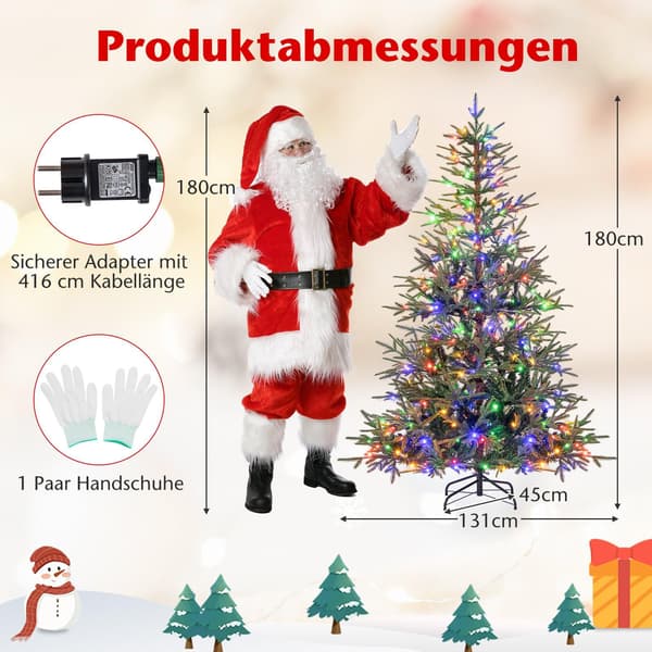 180 cm tekokuusi 250 LED-valolla