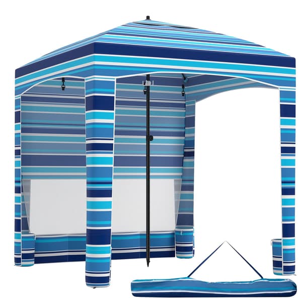 Strandtält 185x185cm, Höjdjusterbart, Sidovägg