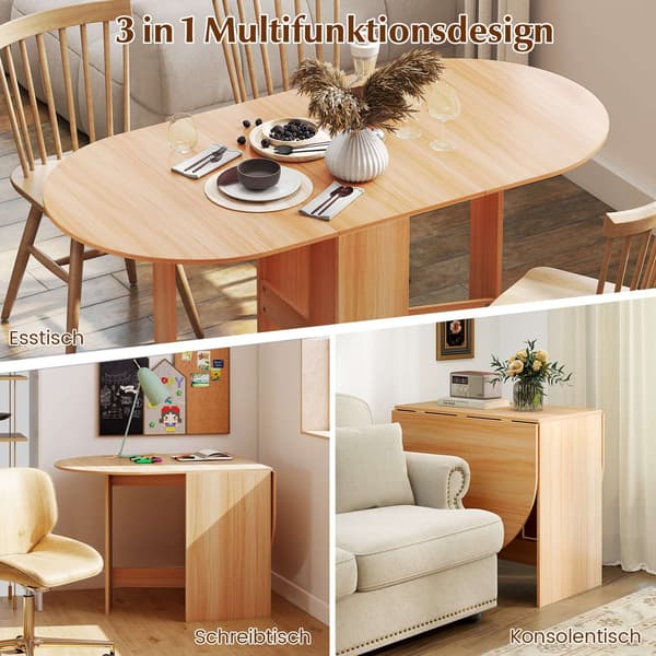 Rundt foldbart balkonbord – Pladsbesparende, alsidigt design