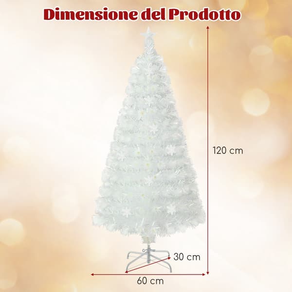 Fiberoptisk julgran 120 cm, LED-lampor, stjärntopp
