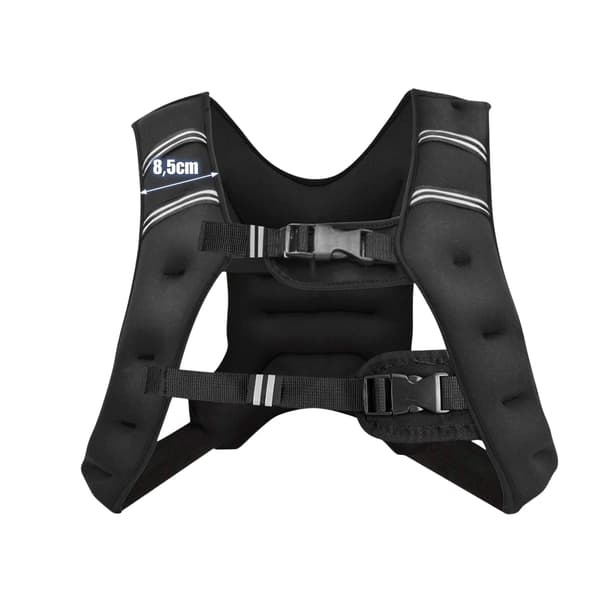 8 kg viktväst, neopren, justerbar, reflexficka