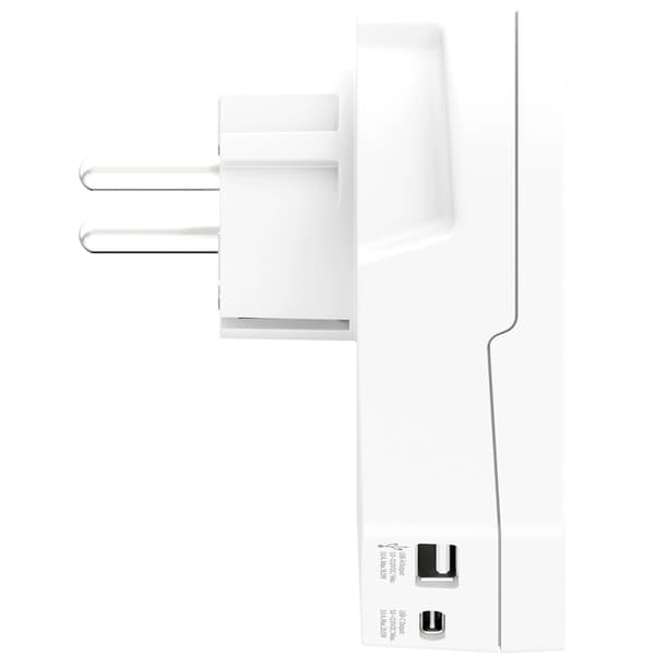 USB-A/USB-C 20W jordet adapter til Europa