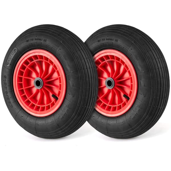 2-pack 4.80/4.00-8 skottkärredäck, 40 cm gummihjul
