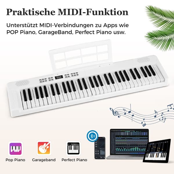 61-tangenters foldbart elektronisk keyboard med MIDI og split