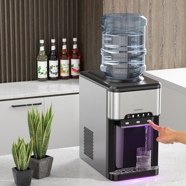 Vanndispenser for benkeplate, varm kald ismaskin, sølv