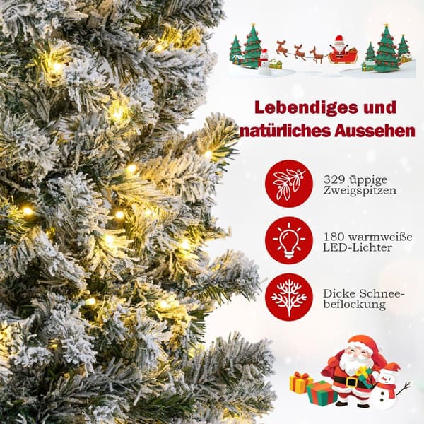 150 cm kunstig juletre med LED-lys