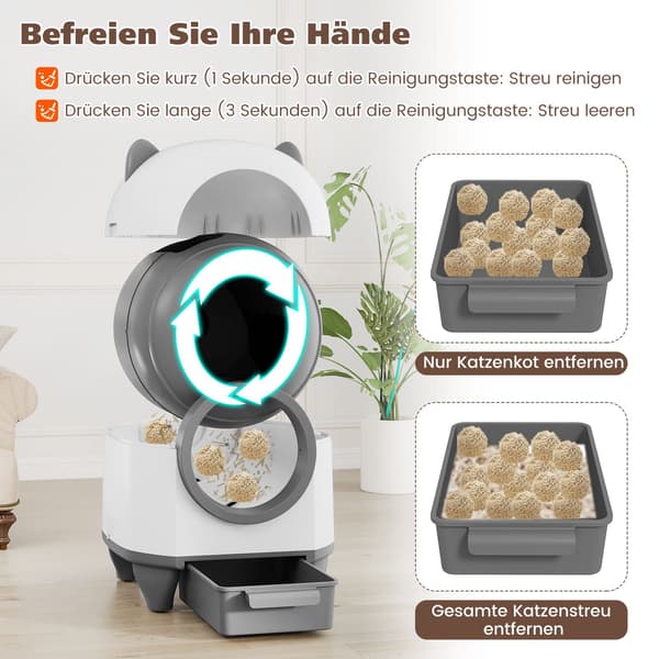 Selvrensende kattesande, 80 l, appstyrt, luktkontroll