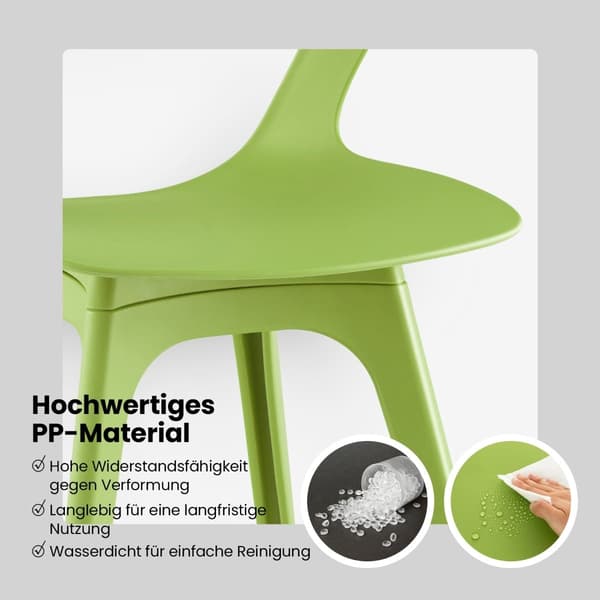 4-delt spisebordsstolsæt, moderne PP, 48x54x81 cm