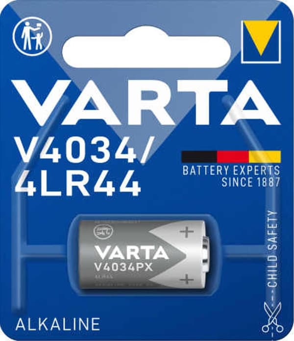 VARTA Alkaline Specialbatteri V4034 / 4LR44, 6V