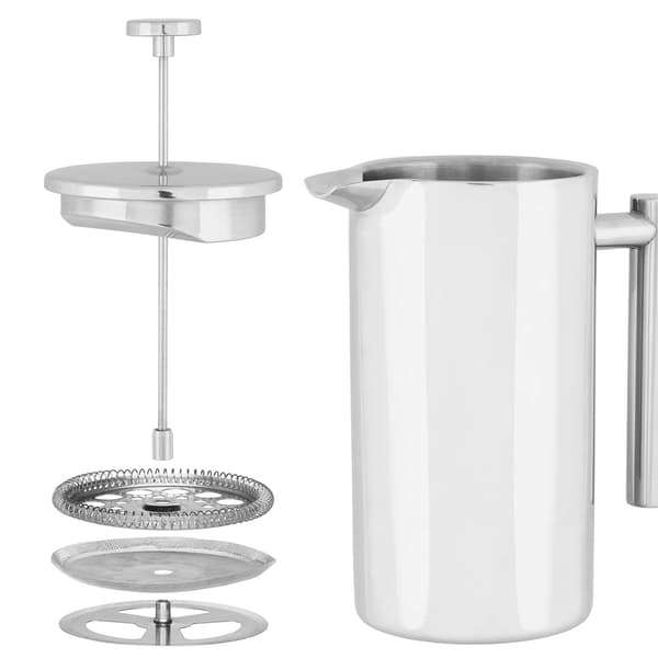 Kaffepresse i rustfrit stål, 1 liters kapacitet