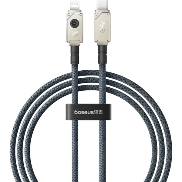 Baseus-pikalatausdatakaapeli USB-C - Lightning, 1m - Valkoinen