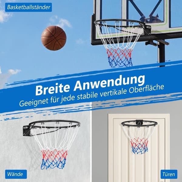 45 cm inomhusbasketkorg med nät för dörr och vägg