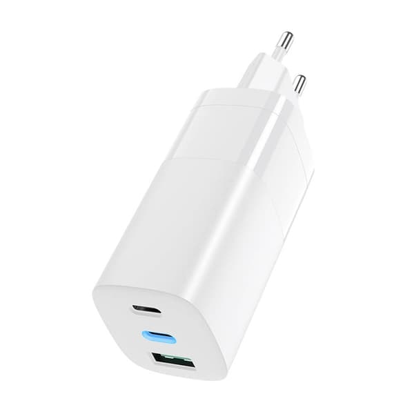 65W Lader, USB-C PD, Hurtiglading, MacBook Air, iPhone, etc. - Hvit