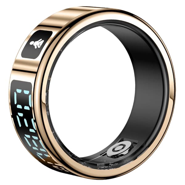 Smart ring med display, justerbar størrelse