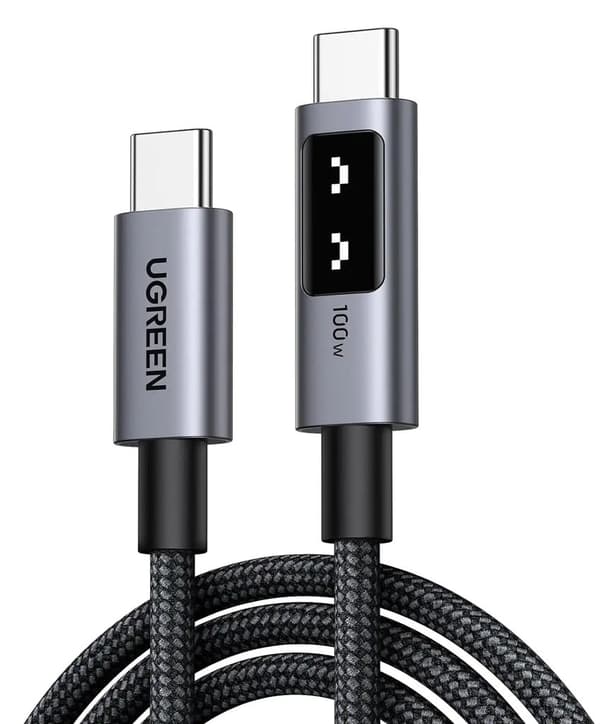 UGREEN Uno USB-C til USB-C hurtigladekabel 100W PD, 3m