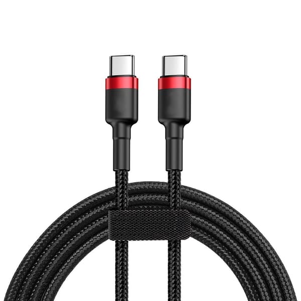 Baseus Cafule USB-C til USB-C-kabel, QC 3.0, PD, 3A, 2m - Svart