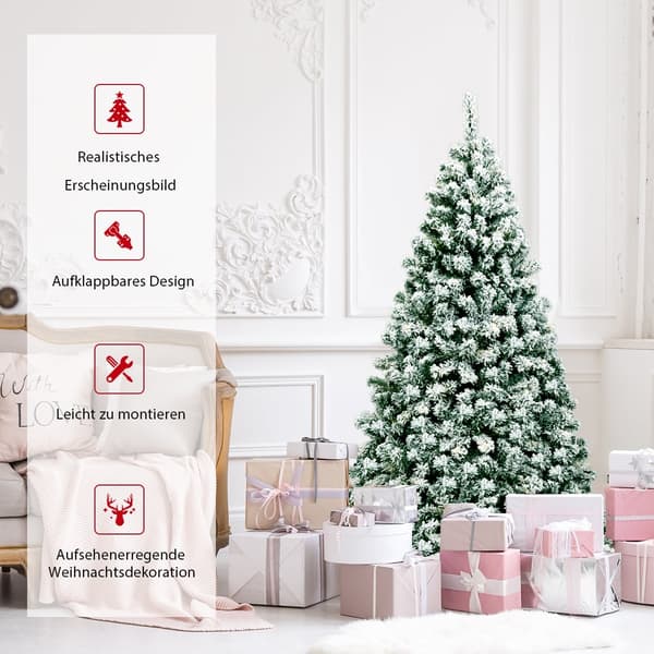180 cm kunstig juletre med LED-lys
