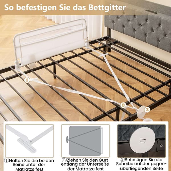 Sammenleggbar sengehest til småbarn, 100 cm, vaskbart trekk
